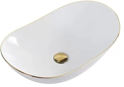 PLMNBQWE Keramik Waschbecken Badezimmer Waschbecken Oval Keramik Arbeitsplatte Badezimmer Eitelkeit Schiff Waschbecken, Schiff Waschbecken, Badezimmer Schiff Waschbecken