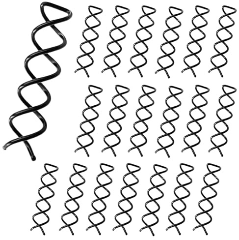 Aucuu 20 Pcs Spiral Hair Pins, Spin Pins Spiral Bobby Pin, Spiral Twist Hair Pins Spin Pin for Hair, Non-Scratch Round Clip Bun Twist Stylish Bun Bobby Pin, Bun Maker Bun for Girls Women (Black)