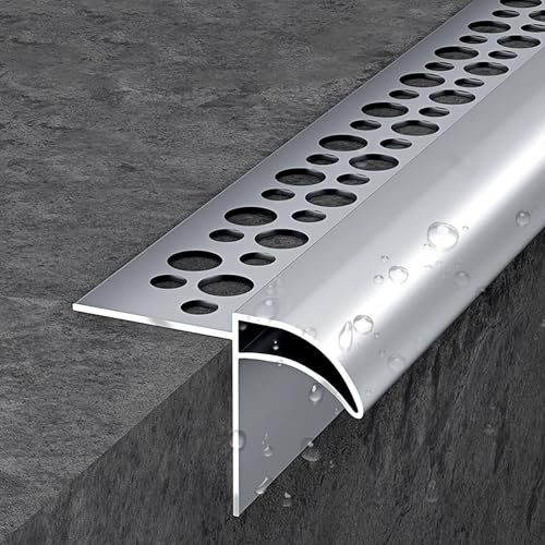 Metal Drip Strip Prevention Rain Backflow Drip Line, 3.3 to 19.7ft Aluminum Drip Line for Roof Nosing/Window Edge, Wall Rain Gutter Molding Bar(1.2m/3.9ft)