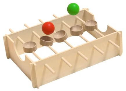 LRXFPIYF Holzkugel-Puzzlespiel, fördert die Hand-Augen-Koordination, Familienspiel für draußen, Bar,