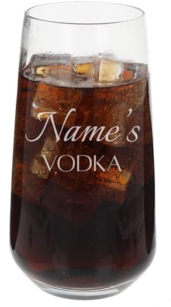 Always Looking Good Personalised Name's Vodka Engraved Novelty Hiball Tumbler Glass Customised with Any Name for Any Occasion, Laser Engraved Vodka Gifts for Women & Men Custom Glass (Large Tallo)