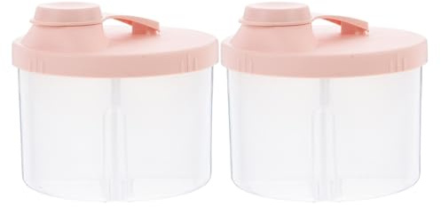 BESPORTBLE Dispensador de leche en polvo para bebés (2 unidades): Dispensador portátil para leche en polvo, snacks, dulces y frutas. Ideal para viajes y actividades al aire libre. Capacidad: 240 ml.