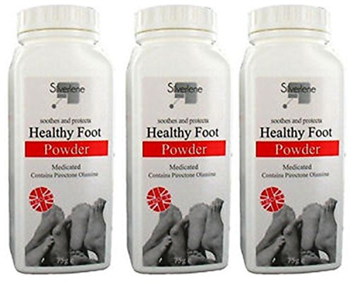 Silverlene 3 x Athletes Healthy Foot Powder Medicated Treats & Prevents Anti Fungal 75g