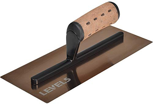 LEVEL5 11.5 x 4.75 0.7 MM Flat Drywall Trowel | Triple-Hardened Stainless Steel, High-Impact Handle | Sheetrock Gyprock Wall-Board Plasterboard | 4-960