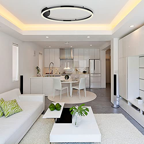 s.luce Ring 60 LED Wandlampe Deckenleuchte Dimmbar Wandleuchte Deckenlampe Ringlampe, Farbe:Alu-Gebürstet