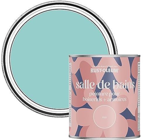 Rust-Oleum Blue Moisture Resistant Bathroom Wood and Cabinet Paint in Matt Finish - TEAL 750ML
