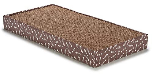 TIENDA EURASIA - Rascador Gato, Rascador para Gatos Rectangular de 24 x 5 x 48 cm, Rascador Carton para Gatos, Rascador para Gatos Grandes, Medianos y Pequeños, Alfombras Rascadoras de Gatos