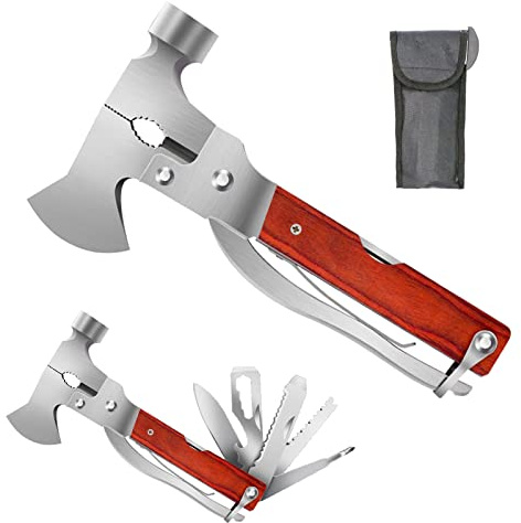 Camping Hammer Multitool Survival Gear Coole Gadgets Geschenke, 15 in 1