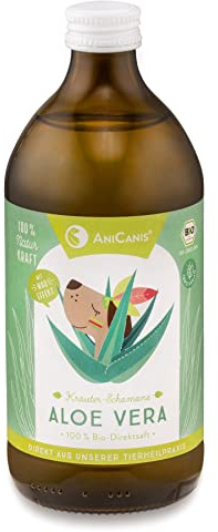 AniCanis Bio Aloe Vera Direktsaft für Hunde - Darm, Haut & Fell - 500ml | innerlich äußerlich anwendbar, 1200 mg/l Aloverose, Immunsystem, Stoffwechsel, Magen-Darm-Trakt, Juckreiz, Vitalität