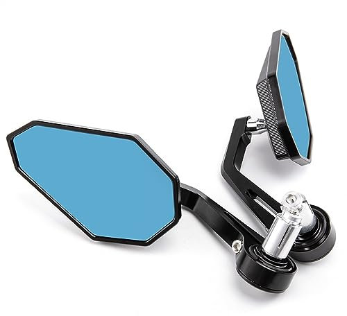 ARROIO Lenkerendenspiegel Motorrad Universal Für 22 MM 7/8 Motorrad Street Bike Cruiser Und Für Chopper Dirt Bike Roller Bar End Spiegel Seite Lenker Spiegel