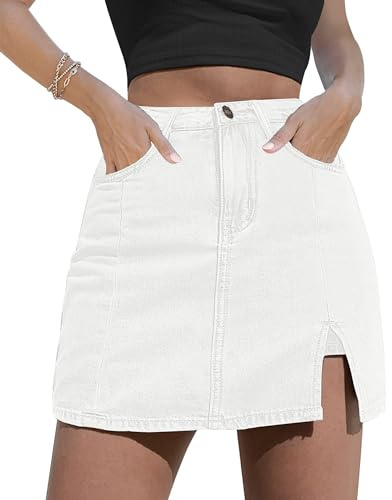 luvamia Denim Shorts Women Jean Shorts Women Brilliant White X-Large fits UK 20-22