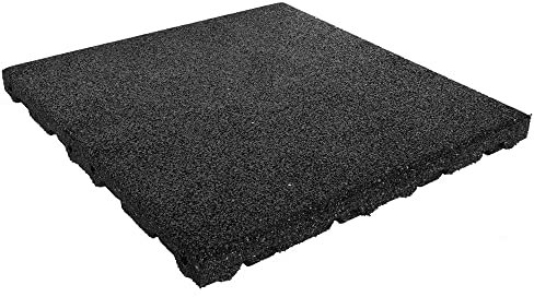 IVOL Protezione anticaduta piastrelle in gomma – altezza 75 mm – 50 x 50 cm (nero), GRANU505075