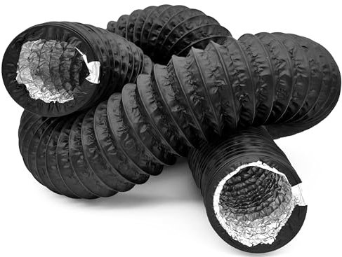 H&C VENT 160mm / 6.29 inch Ducting Hose Pipe │ Flexible Aluminium/PVC Tube │ Aircon Duct Hose │ Ventilation Flex Pipe │ Tumble Dryer, Gas Cooker, Exhaust Extractor Fan, Air Conditioner (Air con, AC)