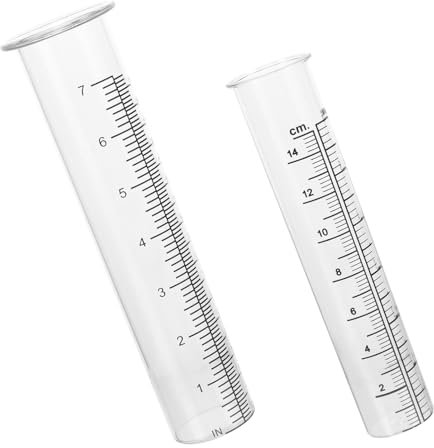 BESPORTBLE 2 Pièces Pluviomètres De Jardin Tube De Mesure Pluviomètre en Plastique Transparent Facile À Lire Outil De Mesure De l'eau pour Pelouse Extérieure Cour Maison 6/7 Pouces