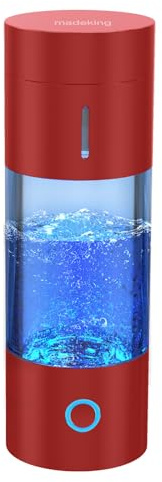 Tritan - Generador de botellas de agua de hidrógeno - 5 minutos de electrólisis rápida de hidrógeno máquina de agua, madeking portátil, recargable, rica en hidrógeno, tipo C (rojo)