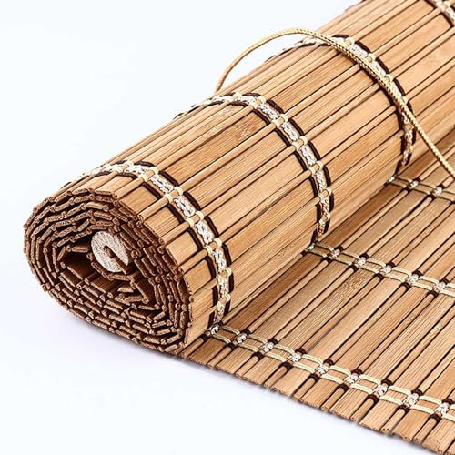Natürlich Bambusrollo Mit Lifter Sonnenschutz Rollo Bambus Für Fenster Sichtschutz Raffrollo Bambus Handgewebt Balkon Dekoration 45x60 50x80 60x100 70x120 80x150 90x160 100x170 110x180 120x200 ( Size