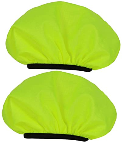 KOMBIUDA 2 Stück Regenschutz für Fahrradtasche Faltbar Leicht Elastischer Rand für Rucksack und Fahrradlenkertasche Camping Reisen | Gewebe, Hellgrün, Kratzfest, Elastisches Design, für Rucksack und Bike Tasche