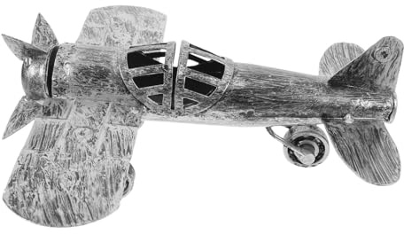 Garneck Vintage Fighter Model Airplane for Decor Metal Model Kit Aircraft Wind Sculpture