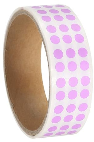 PATIKIL Etiquetas de Puntos de Colores de 6.35mm, 1000 Pcs de Gomets Colores Surtidos Pegatinas Adhesivas Codificación Redondas para Inventario de Oficina, Garaje, Aula, Violeta