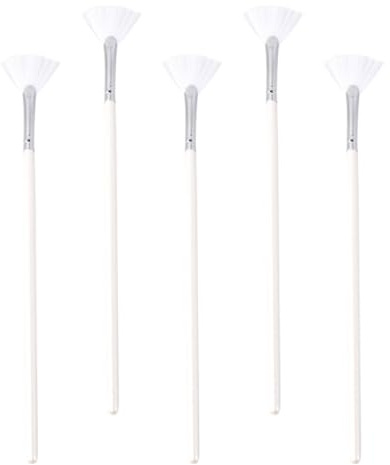 HAPINARY 5pezzi Spazzola Per Maschera Viso in Nylon Da Forma Di Ventaglio Per Cura Della Semplice Applicare Pulire Leggera e Pratica