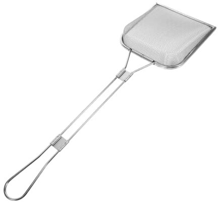 BESTOYARD Cuchara Coladora Para Aceite y Grasa 304 Acero Inoxidable Malla Fina Resistente Filtro Ergonómico Utensilios De Cocina Uso Doméstico y Profesional