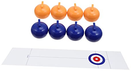 UPKOCH Tabletop Curling Spielset Für Junge Mädchen Und Erwachsene Tragbares Curling-brettspiel Für Drinnen Und Draußen Lernspielzeug Für Familien Und Partys Langlebig Und Einfach Zu