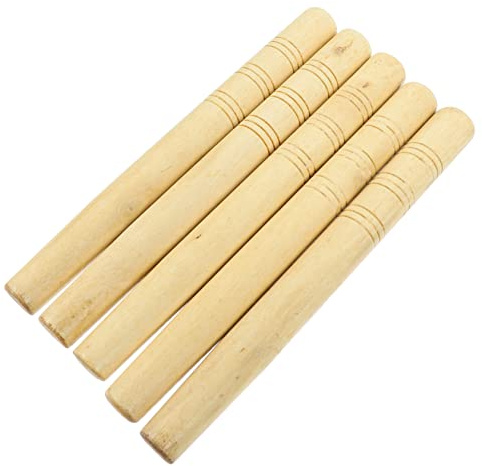 Manches de Rechange en Bois Khaki pour Houes et Faucilles, Lot de 5 | Bois, Légers et Faciles à Installer, Remplacement Simple, Usage Jardinage