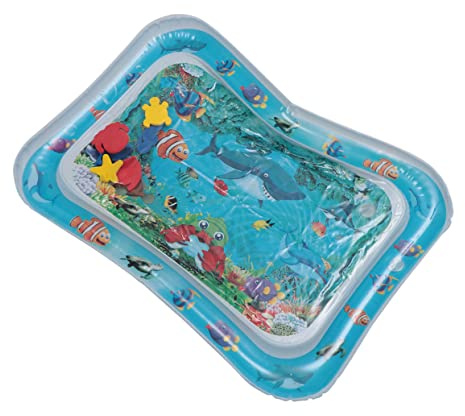Beaupretty Alfombra Sensorial Inflable para Bebés Patrón de Pez Anémona, Material Pvc Resistente y Fácil de Transportar para Uso en Interiores y Exteriores