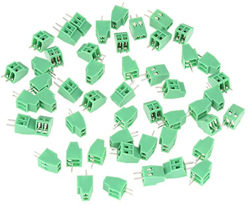 50Pcs Screw Terminal Blocks 2 54mm Pitch 3 Pole Pin Wire Solder for Breadboard Projects 26-18 AWG 150 Vac 6 Amps