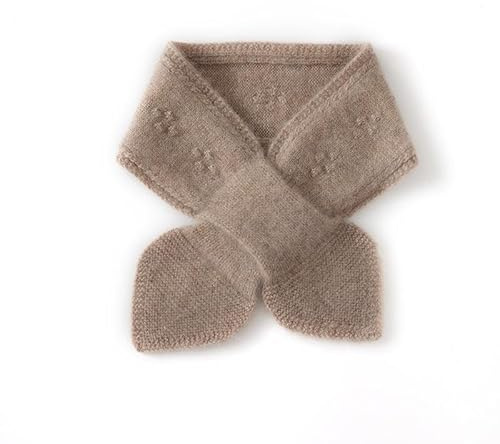 Pure Cashmere Scarf Women's Winter High-end Cross Scarf Bow Set Short 2025 Warm Collar New Small Scarf Warm