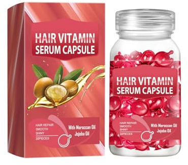 2PCS Hair Vitamin Capsule Keratin Oil Fast Restore Soft Smooth Shiny Hair Care Nourish Repair Hair (C)