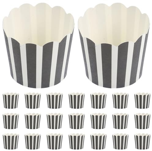 Milisten Molde para Cupcakes de Papel Desechable, Mini Tamaño Resistente a Altas Temperaturas, 50 Unidades para Hornear Muffins, Panadería y Fiestas, Soportes para Moldes de Muffins,