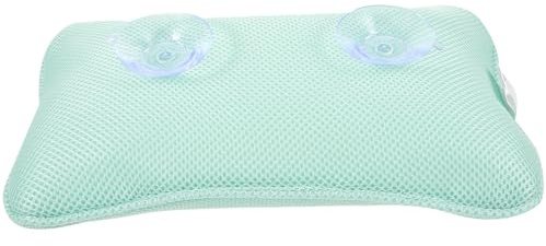 TOPPERFUN Bathtub Pillow with Non-Slip Suction Cups, 3D Breathable Mesh Bath Headrest for Spa, Sauna, and Hotel Use, Fatigue Relief and Head Support Pad for Relaxing Bath Experience Random