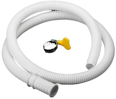 Manguera De Drenaje De Aire Acondicionado De Plástico, Manguera De Drenaje Gruesa De 1-5M, Tubo De Extensión Blanco(1.5m)