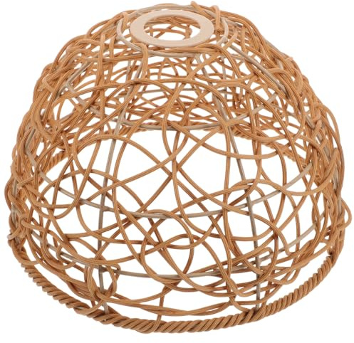 LIGHTAOTAO Pantalla de Lámpara de Cesta Tejida a Mano de Plástico Diseño Boho y Versátil para Áreas de Comedor y Dormitorios Modernos