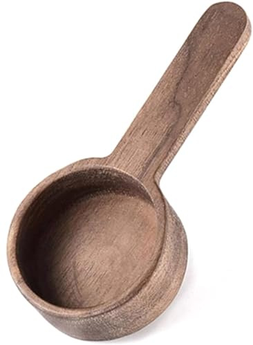 Coffee Spoons, ablespoon Scoop, Coffee Ground Spoon, Measuring for Ground Beans or tea, Soup Cooking Mixing Stirrer Kitchen Tools Utensils, 1 Wooden Tea Scoop (Walnut Wooden 3.86 in）