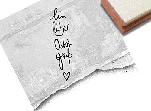 Stempel Osterstempel Ein lieber Ostergruß, in Handschrift - Textstempel Ostern Osterpost Karten Geschenkanhänger Osterdeko Scrapbook - zAcheR-fineT