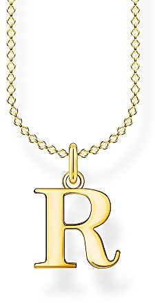 THOMAS SABO Kette Buchstabe R gold 925 Sterlingsilber, 750 Gelbgold Vergoldung