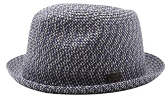 CHILLOUTS Delgado Hat Trilby Hut Herren - Unisex Sommerhut Faltbar, Hochwertiger Strohhut, Stilvoller Trilby Herren Leicht, Elegant Pork Pie Sommer, blau, S-M