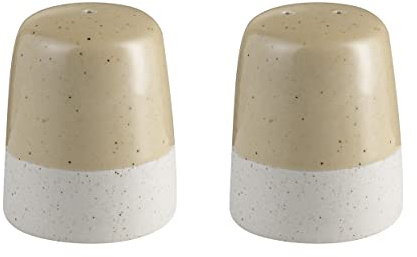 Blomus Salz- & Pfefferstreuer SABLO | 2er Set | Steingut | Farbe Savannah | handwerklicher Look