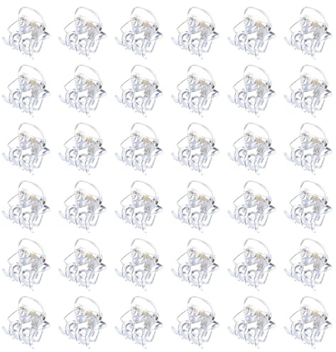 36 Stück Mini Haarspangen Transparent, Kleine Haarklammern Kunststoff, Haarklaue Klein für Baby Mädchen Damen, Rutschfeste Haarclips Kinder für Täglich Party Weihnachten Festival