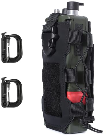 MUCHER Taktisch Flaschenhalter Molle Flaschen Halter Haltbares Militär Trinkflasche Beutel mit 2 Haken Wasserflaschenhalter für Outdoor Wandern Jagdcamping Training