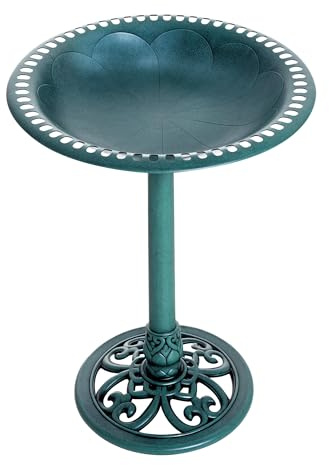 Outsunny Klassische Vogeltränke Stehend mit Ständer Balkon 69,5cm Grün
