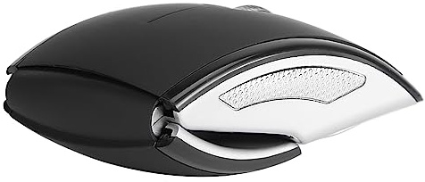 2,4-GHz-Funkmaus, Energiesparende Schwarze Faltmaus, Ergonomisch, mit Empfänger für Büroangestellte, für Notebook-Computer für zu Hause