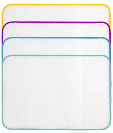 KGDUYC 4 Piezas Alfombra de Malla para Planchar,Protege Tejidos Sensibles,Tela de Malla para Planchar,Manta de Tela para Planchar Resistente al Calor hasta 200°C,Apta para Plancha de Vapor 40 * 60cm