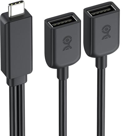 Cable Matters Séparateur USB-C Mâle vers Double USB-A Femelle, 0,3m
