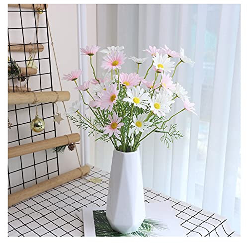 QTYQWC Künstliche Blumenpflanzen, Blumenarrangement zum Selbermachen, künstliche Blumen und Vasen, künstliche Blumen, 10 Stück, Kamillen, kleine Gänseblümchen, künstliche Blumen, Frühlingsausflug,