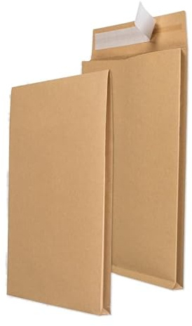 Faltentasche Versandbeutel Versandtaschen Umschlag ohne Fenster DIN B4 250 x 353 x 20 mm DIN B4 250 x 353 x 40 mm (50, DIN B4 250 x 353 x 20 mm)