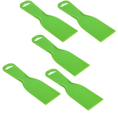 5 pcs Plastic Putty Knife & Polyfilla Tool - 2 Inch Green Flexible Paint Scraper for Taping, Drywall, Wall Painting, Spackling & Patching