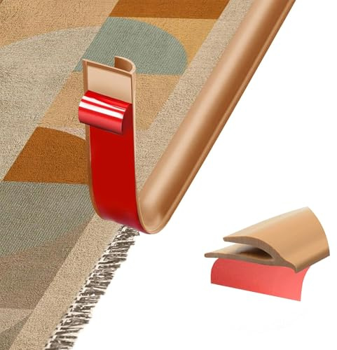 Barre de Seuil Adhesive pour Bordure de Tapis, PVC Seuil de Porte, Barres de Transition de Seuil, Bande en PVC pour Couvrir Les Espaces Entre Les Sols en Bois (Brun, 1 m)